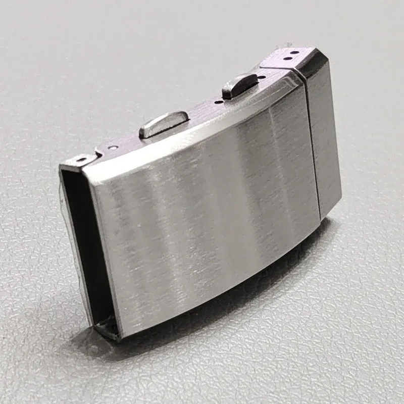 316L Stainless Watch Buckle 18mm 20mm 22mm for Seiko Watch Band Clasp Double Lock Button Adjustable Silver Diver Folding Buckle