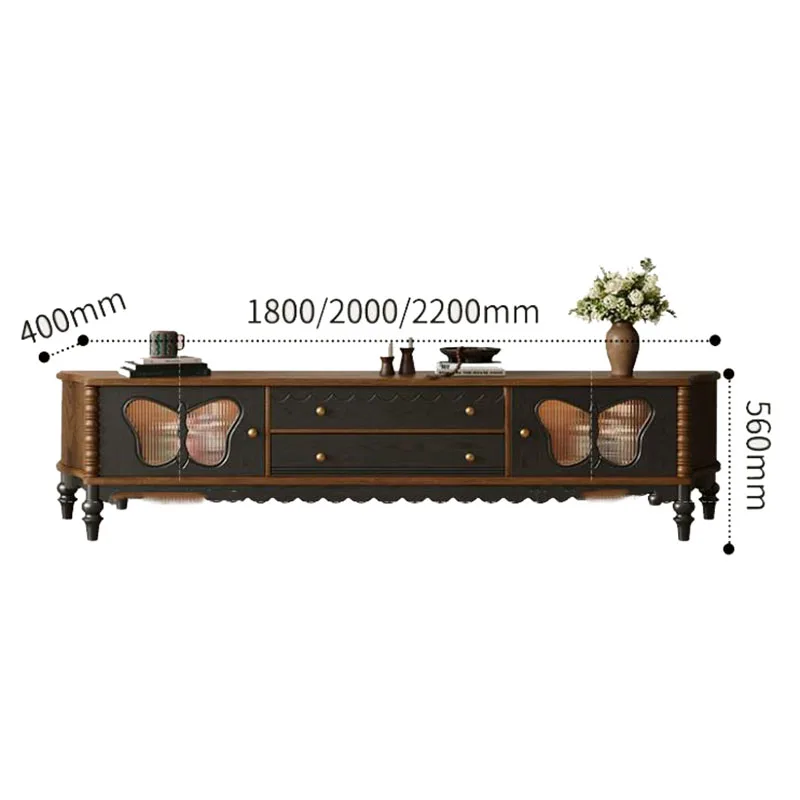 Mid Century Luxury Tv Stands Retro Vintage European Storage Tv Table Premium Trendy Meuble De Télévision Furniture Living Room