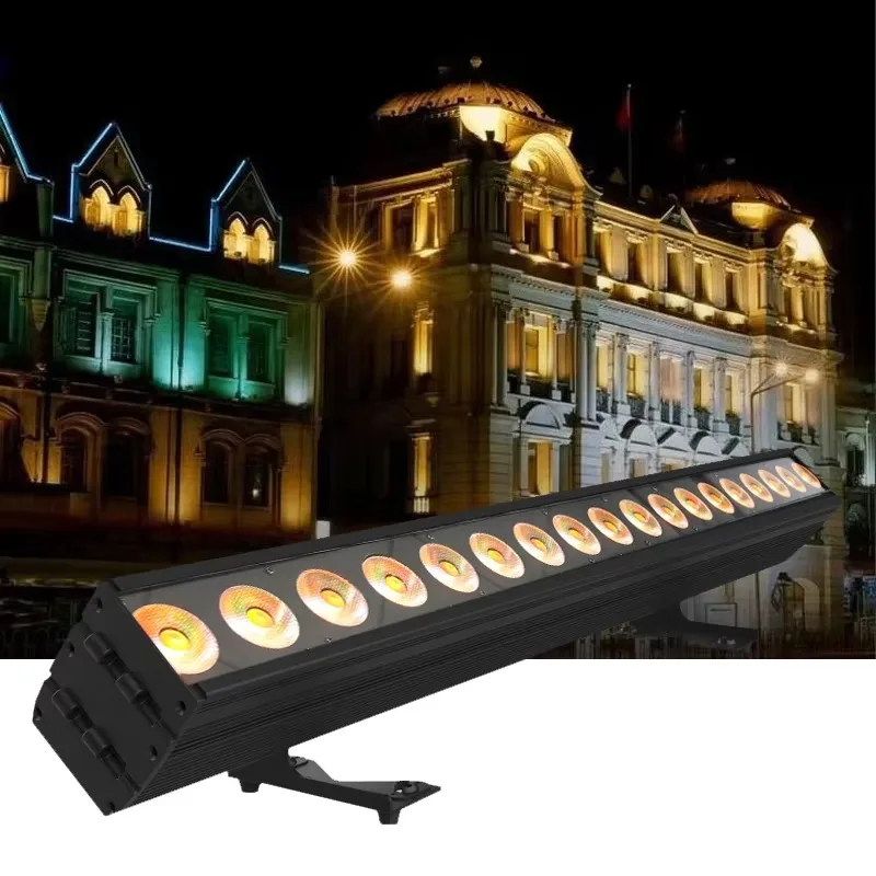 

Aluminum 18x20W Led Linear Wall Washer Church Lighting Warm White Stage Light DMX Outdoor IP65 Waterproof LED Wall Washer Light