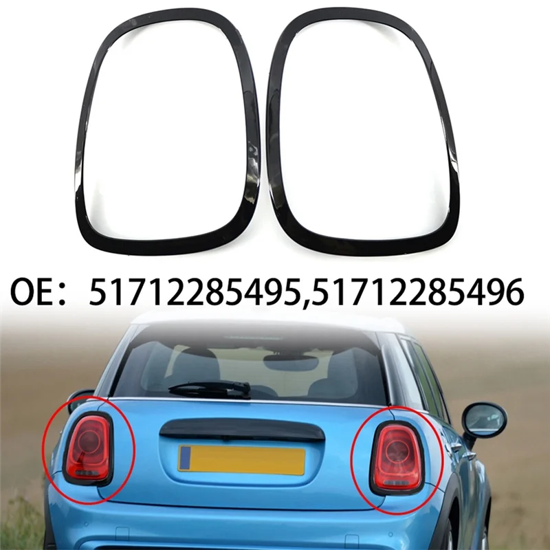 TFORU-Front Rear Lamp Ring Cover Case Decoration Headlight Frame Tail Light Cover For Mini Cooper S JCW F55 F56 F57