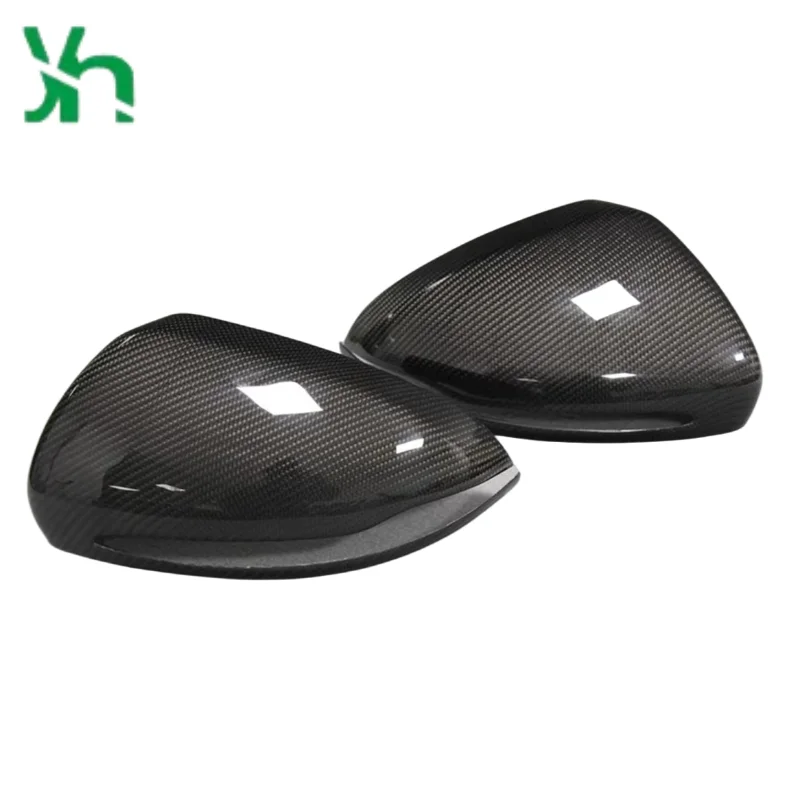 مناسبة لمرسيدس بنز W222 W213 X205 W238 W205 C S GLC E AMG غطاء مرآة الجناح الكربوني الحقيقي على غطاء مرآة الكربون الجاف #2