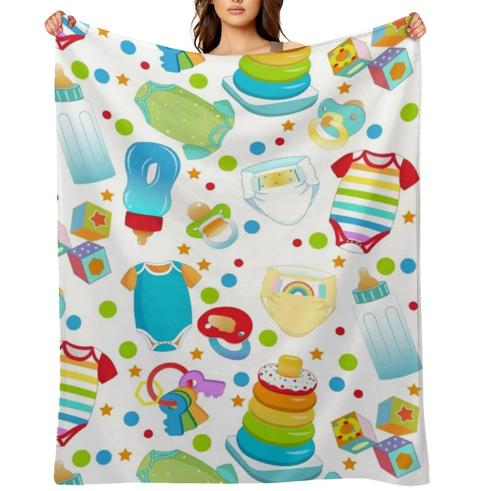 

Playtime Bag Throw Blanket Flannel Fabric Extra Large Throw Bed Fashionable Decorative Sofa Blankets