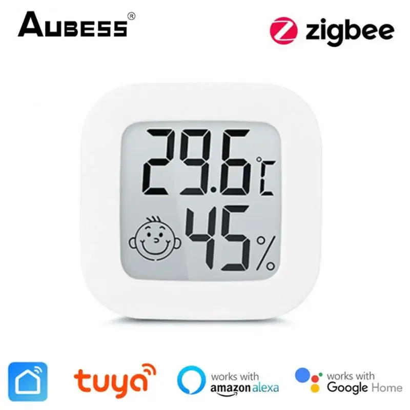 

Tuya ZigBee Temperature Humidity Sensor Indoor Hygrometer Thermometer Detector Smart Life Control Support Alexa Google Home