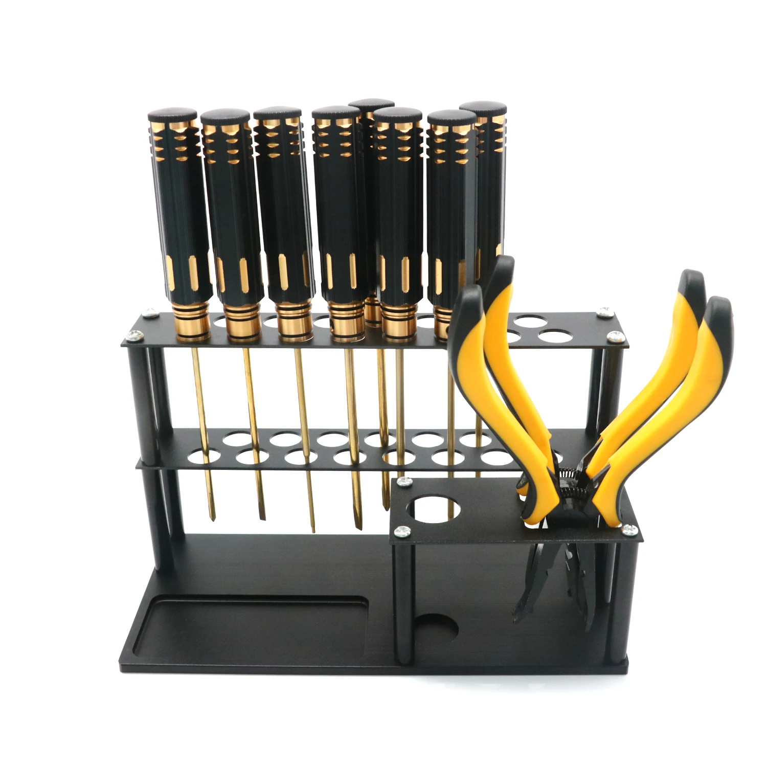 ชั้นวางเก็บไขควง 30 ช่อง สำหรับไขควงหัวหกเหลี่ยมและไขควงหัวแฉก สำหรับชุดเครื่องมือ RC - โซลูชั่นการจัดการเครื่องมือ (ไม่รวมเครื่องมือ)