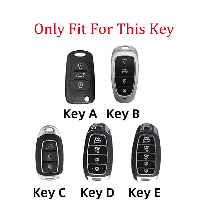 Car Key Holder Case Cover For Hyundai Tucson Solaris Sonata Hybrid NEXO NX4 Santafe Dn8 4 Buttons 2020 2021 2022 Accessories