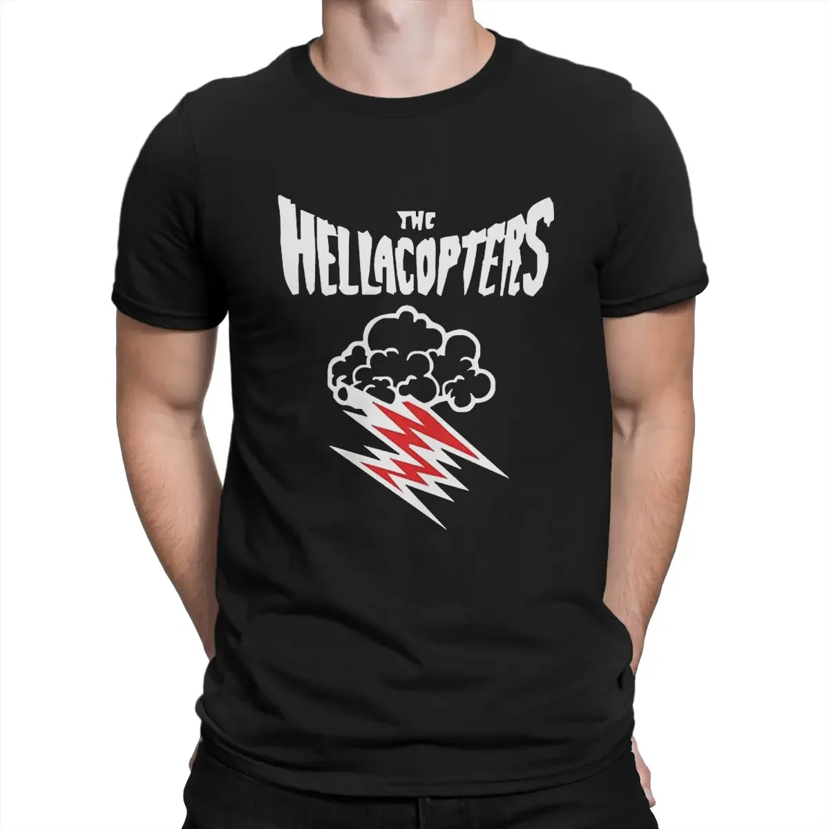 Rock Band T Shirts for Men 100% Cotton Casual T-Shirt Crew Neck Hellacopters Tees Short Sleeve Clothes Printed