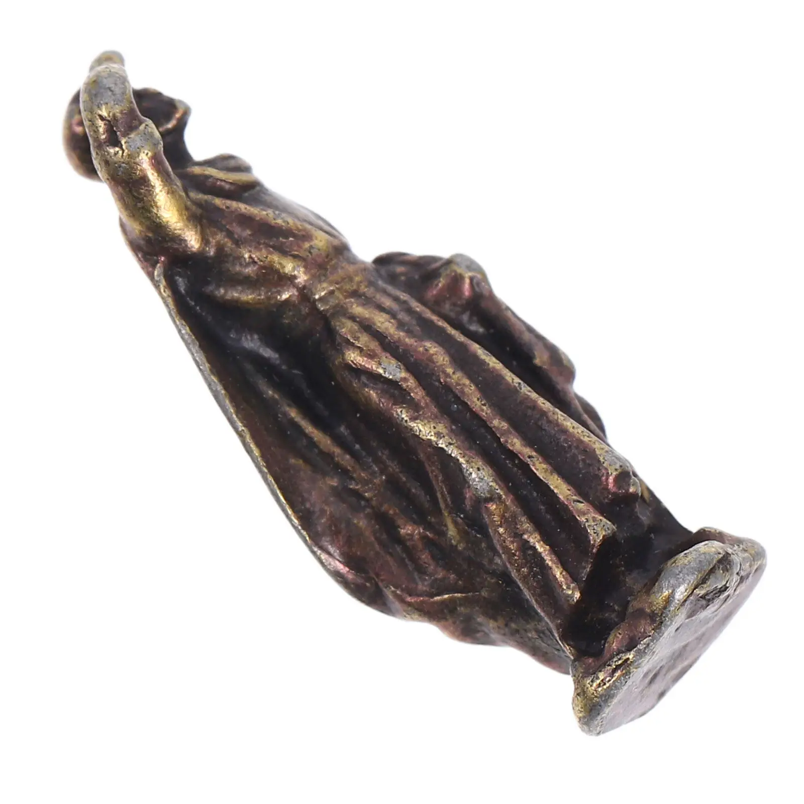 Mini Chinese Ancient Figure Metal Sculpture Micro Landscape Decor for Bonsai Terrarium Aquarium Desktop Garden Vintage Realistic