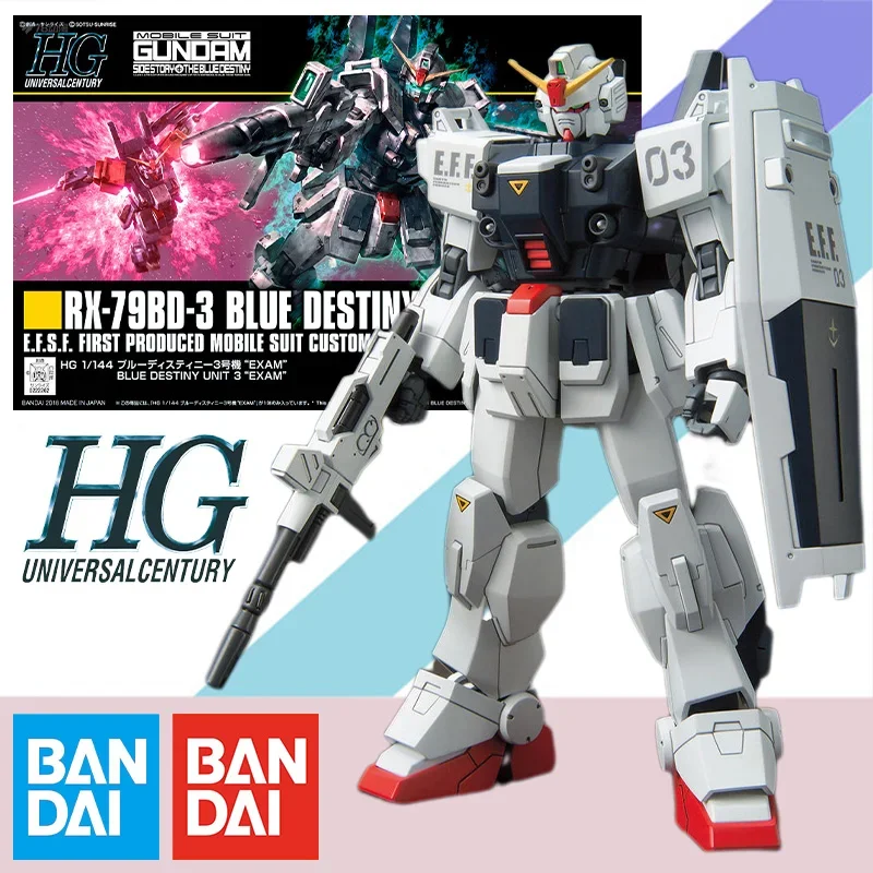 

Bandai Original HGUC 1/144 Anime Model RX-79BD-3 BLUE DESTINY UNIT 3 EXAM GUNDAM Anime Action Figure Assembly Model Kit Toy Gift