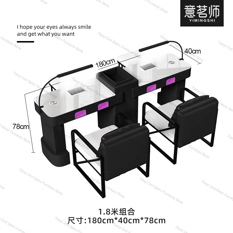 Nail Artist Glass Tabletop Manicure Table Storage Multifunction Luxury Nail Tables Modern Panda Salon Furniture Nail Desk LLMT