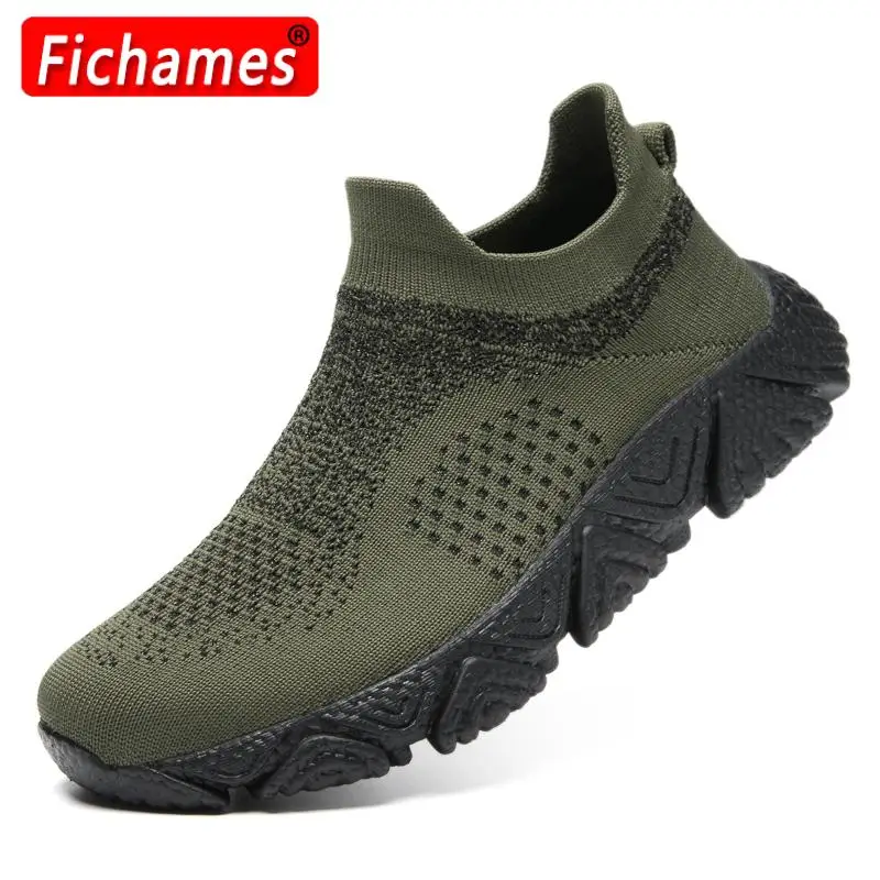 Men Sneakers Lightweight Sport Running Shoes Breathable Mesh Jogging Sneakers 2022 Slip on Casual Walking Shoes for Men