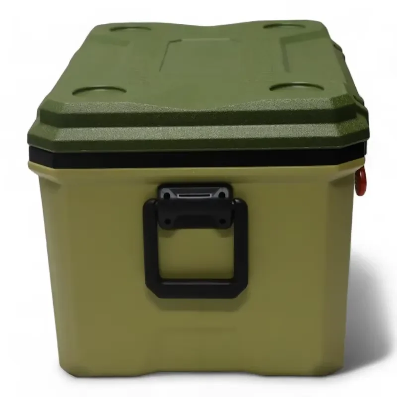 68L HDPE Cooler Box Rugged Camping Fishing Ice Chest Portable Outdoor BBQ Leak Proof with Bottle Opener Durable Hard Shell