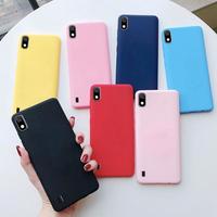 Case For Samsung galaxy A10 A10E A20 A20E A30 A40 A50 A70 A01 A02 S A11 A21 A31 A41 A51 A71 Candy color Silicone TPU Back Cover