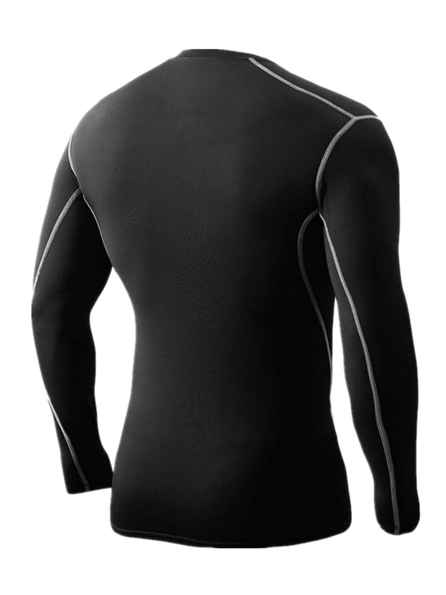 Men's Long Sleeve Compression Running T-Shirt Fitness Tight Sport Shirts for Training Jogging Gym