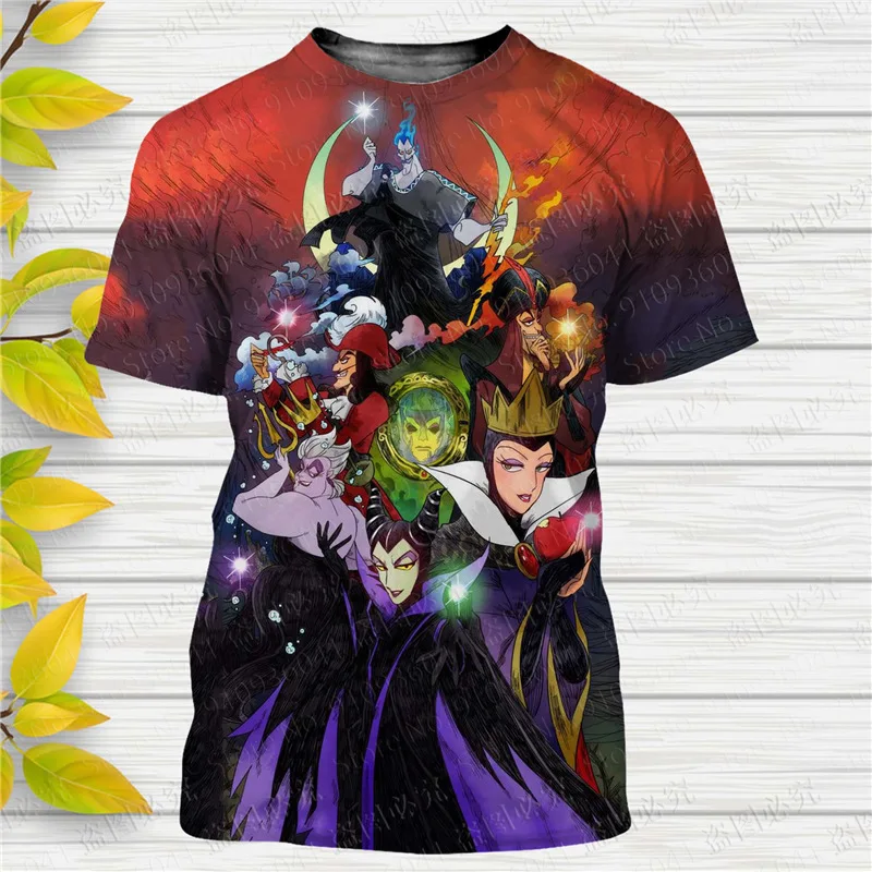 Classic Maleficent 3D print Disney t shirt men women casual style Summer Casual Streetwear Tee Tops Cartoon