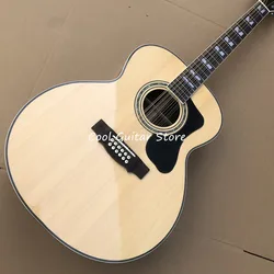 CUSTOM GUI  LD Model,12 Strings Acoustic Guitar,Real Abalone INLAY,Ebony Fretboard,Solid Spruce Top