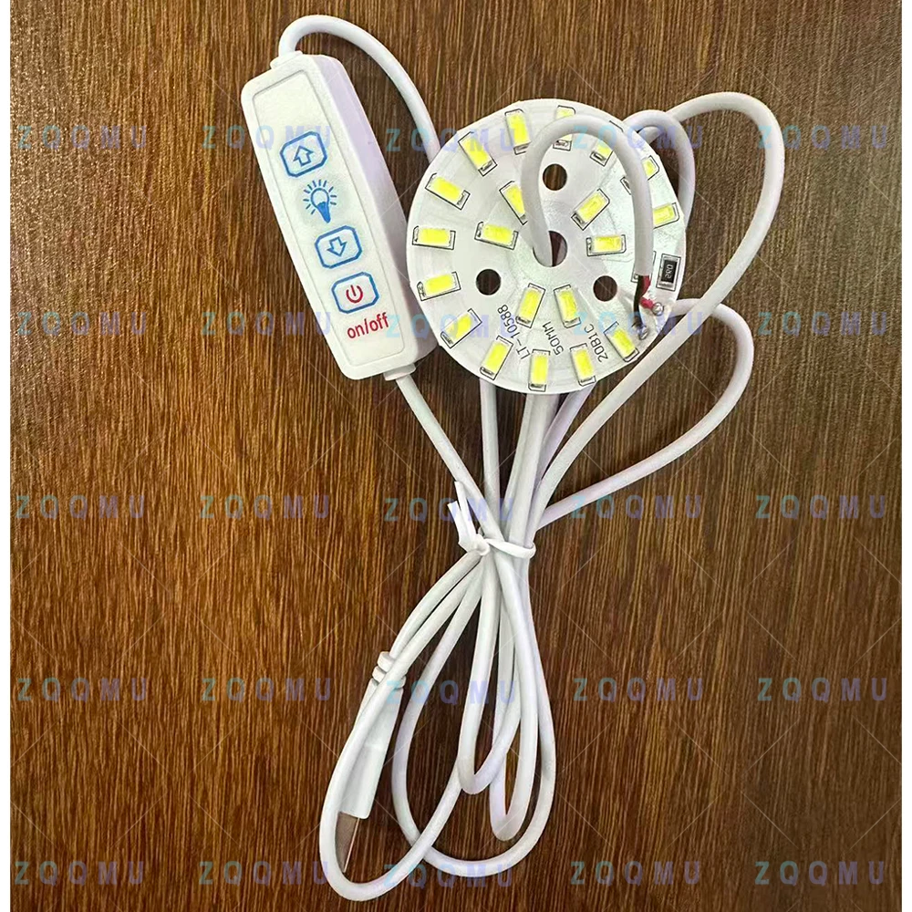1PCS 2835 SMD LED PCB Panel 5V 5W 10W Round Circle Light Board USB Desk Lamp Cosmetic Mirror Cabinet Backlight DIY Lighting