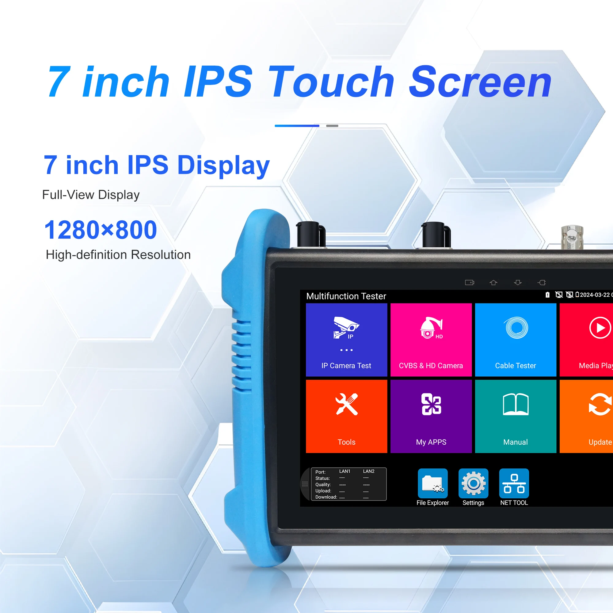 IPC-9800CLMOVTADHS Pro CCTV IPC Tester 8MP H.265 AHD CVI TVI SDI Camera Tester VGA HDMI Input Camera Security Monitoring
