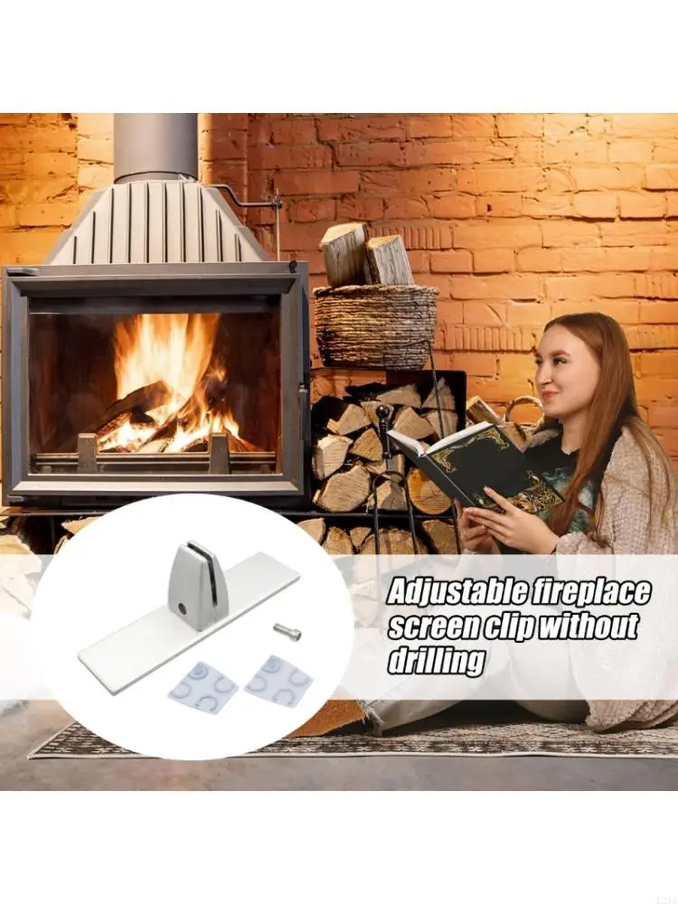 Glass Fireplaces Screen Base Stands Replacement Fireplaces Screen Holder Brackets Feet For Stable Heat Resistant Support 