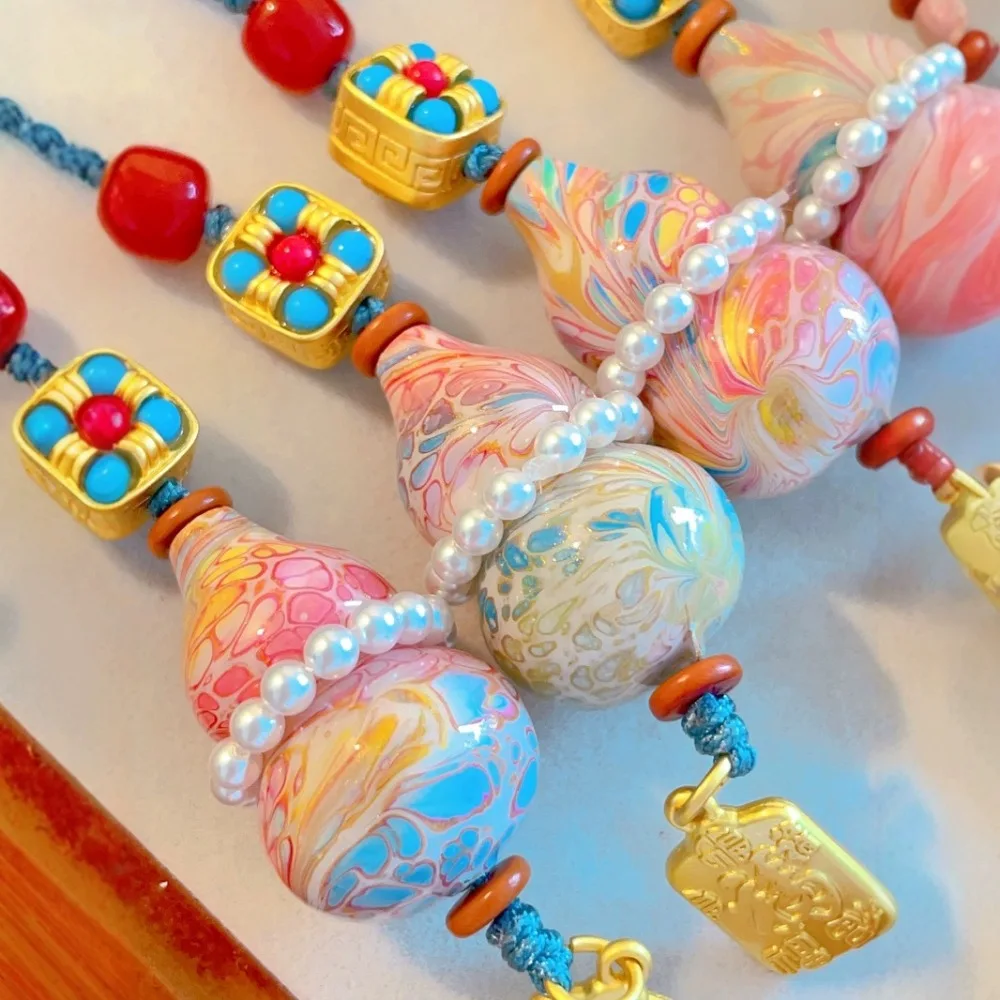 معبد نفس النمط غير المطاط التراث ورنيش قطة الحظ قلادة محظوظ القط حقيبة مفتاح الهاتف سحر الزخرفية لطيف أنيق #3