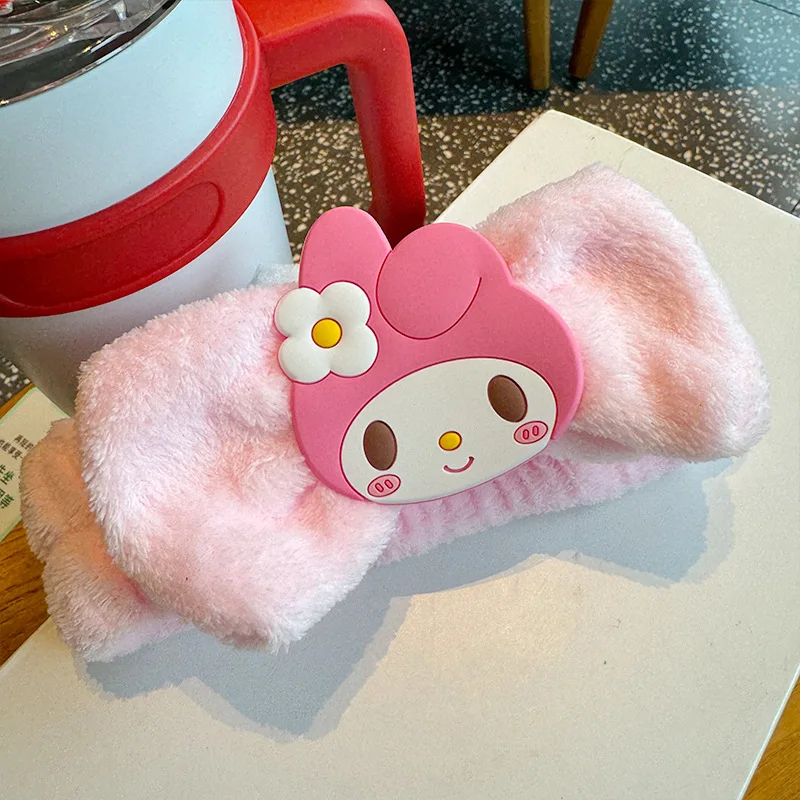 Cute Sanrio  MyMelody plush blackout eye mask hair band combo sleep special cartoon relief eye fatigue wash tie hair