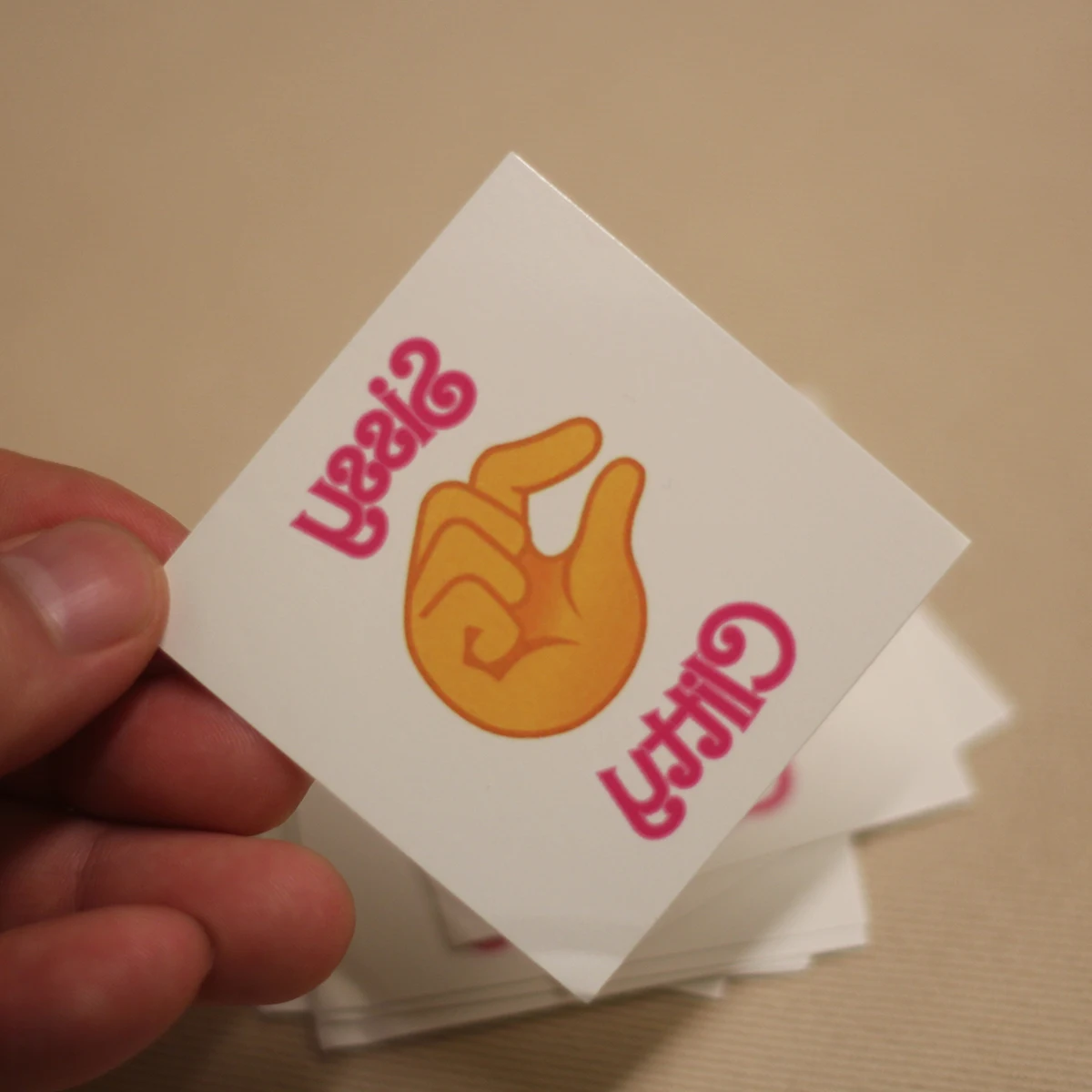 Sissy Glitty Waterproof Sticker, Adult Temporary Tattoo.