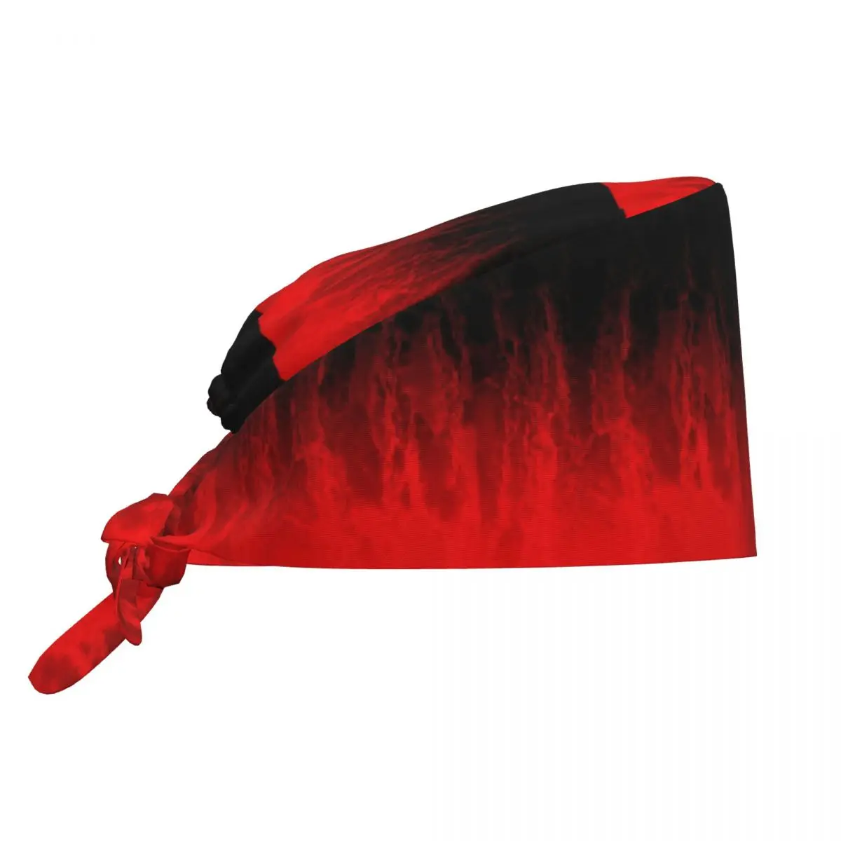 Red Fire Flame Scrub Hat Doctor Working Surgical Cap Unisex Adjustable Nursing Caps for Dentist