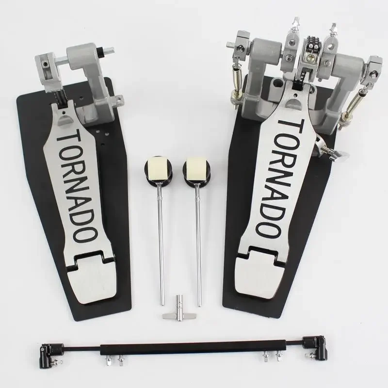 Drum Set Double Treading Hammer Pedal Double Chain CAM Double Pedal Accessory Drum Set Hammer Professional Percussion Instrument