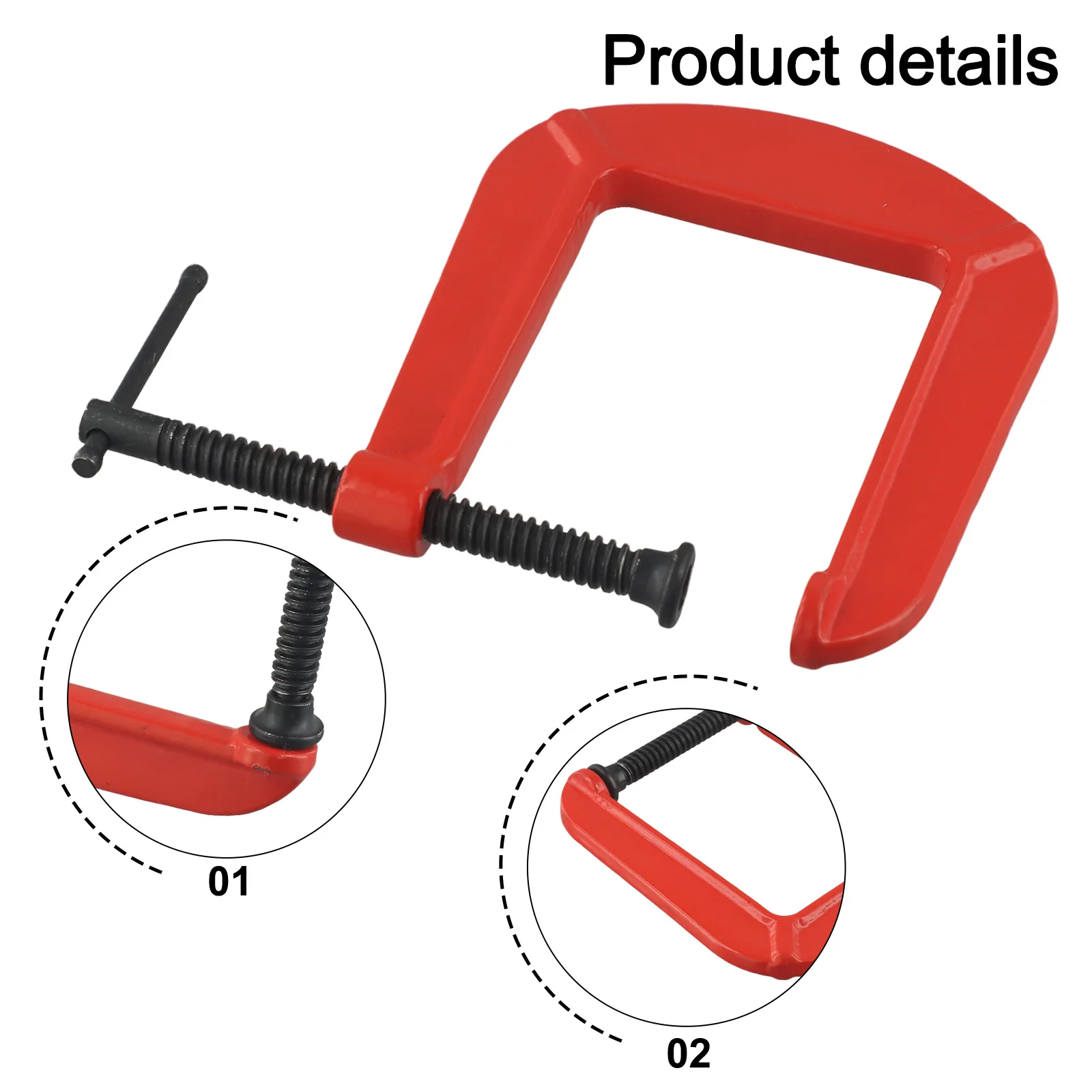 For Metalworking Tasks Heavy Duty Clamp Strong Jaw Clamp Maximum Torque Reduce Hand Fatigue Evenly Distributed Clamp Pressure