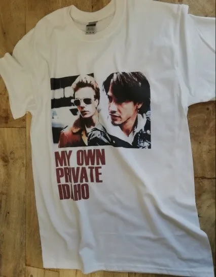 Mi propia camiseta privada Idaho película de culto River Phoenix Keanu Reeves Dogfight W093