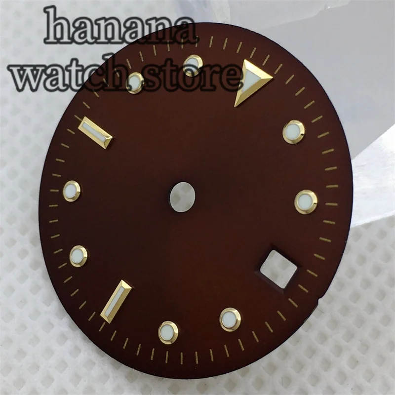 29mm sterile dial Brown dial gold marking for NH35 NH35A NH36 NH36A movements
