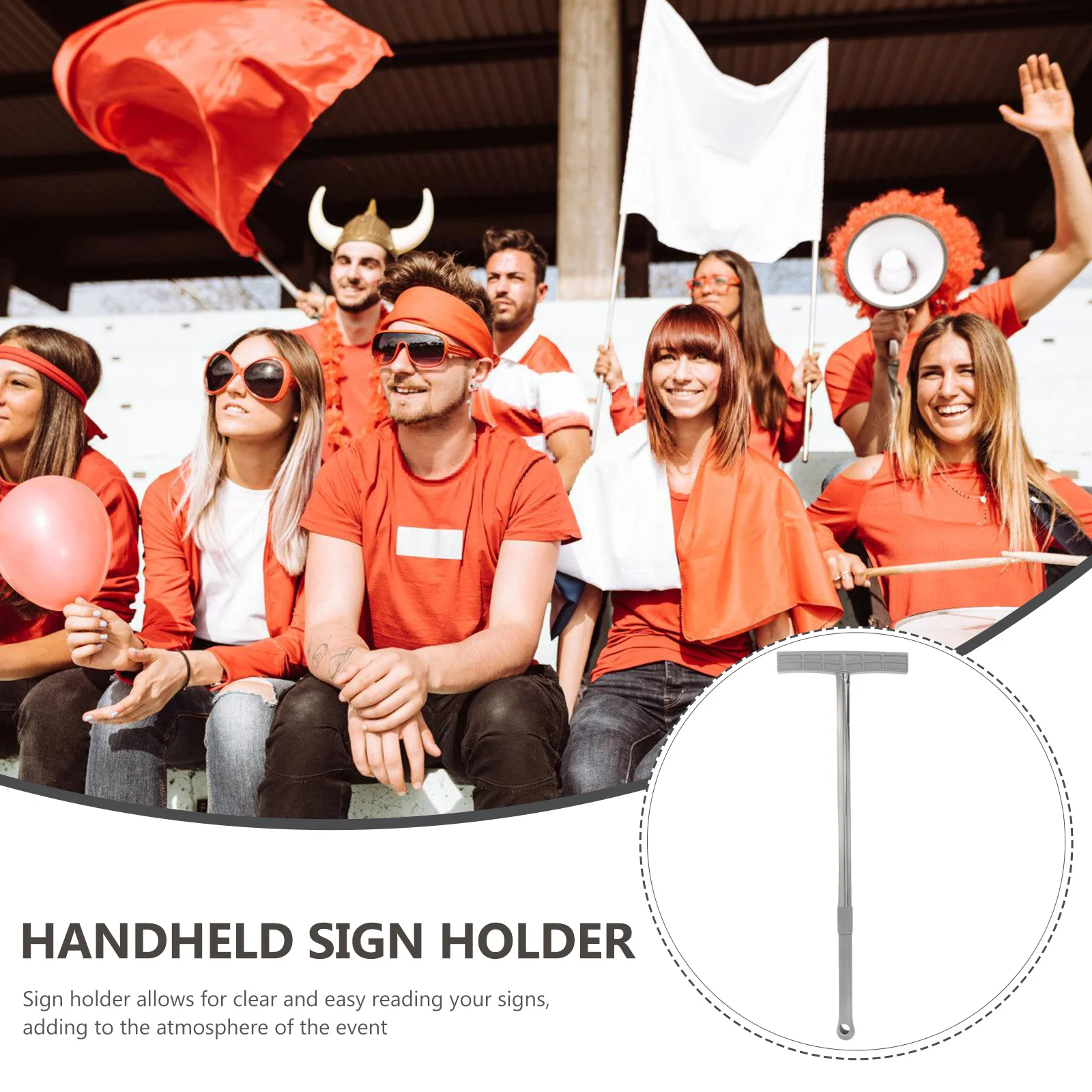 

Telescopic Handheld Sign Holder Stainless Steel Extendable Pole for Welcome Signs Grand Ceremonies Exhibitions Portable Design