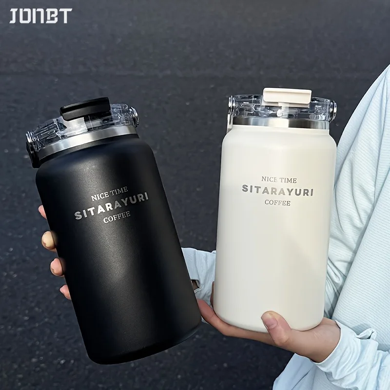 

1200ML/1500ML Large Capacity Stainless Steel Insulated Tumbler with Handle Portable Outdoor Camping Water Kettle Hot/Cold Thermo