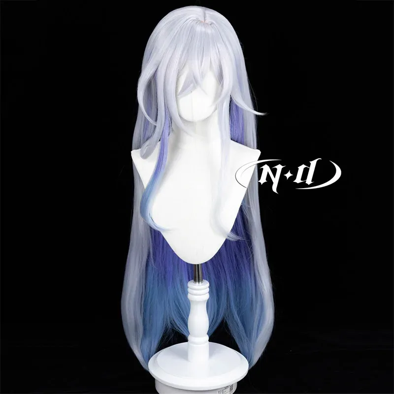 DY2025ND Genshin Impact Skirk Cosplay Wig Heat Resistant Synthetic for Comic Con Theme Party High Quality Kanekalon Cosplay Hair