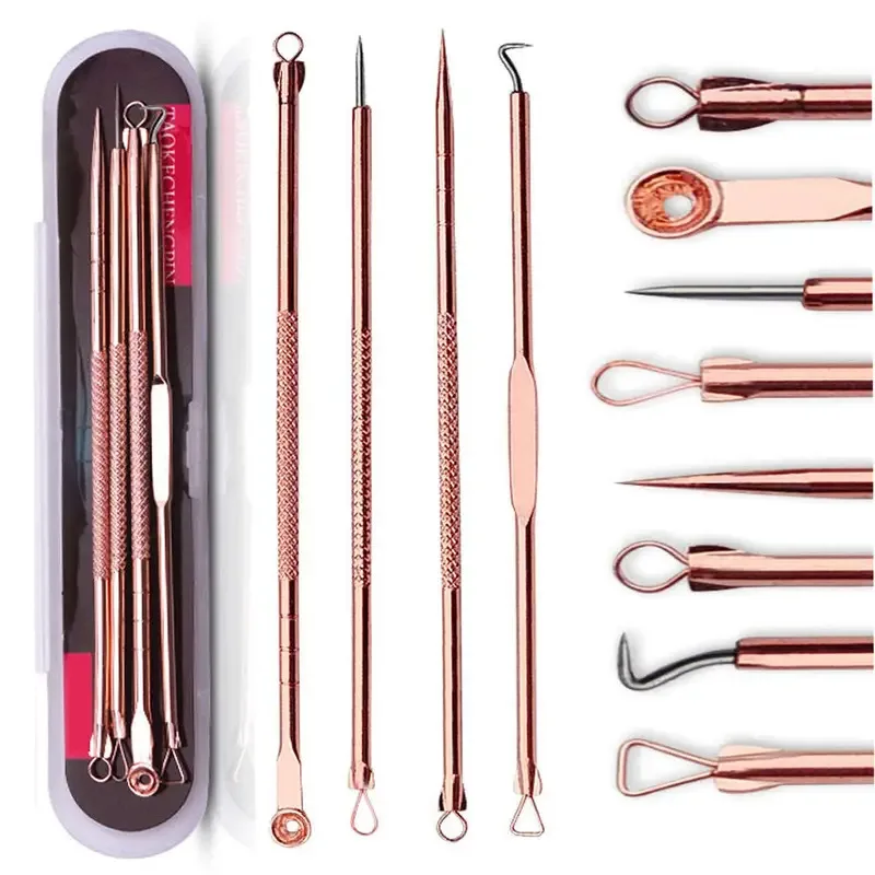 Comedondrukker Puistje Comedo Extractor Tool Beste Acne Verwijdering Kit Behandeling voor Smet Whitehead Popping Zit Verwijderen voor