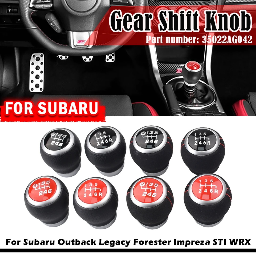 Suede Leather Gear Stick Shifter Lever Shift Knob Brand New Look For SUBARU LEGACY OUTBACK FORESTER IMPREZA STI WRX 2009-2018