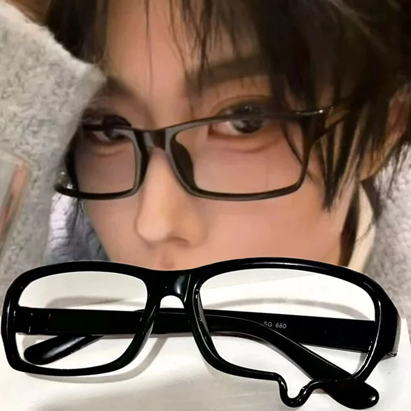 Anime Crying Dripping Tears Glasses Women Men Without Lenses Eyeglass Cosplay Costume Spectacles Eyewear Accessories Gifts