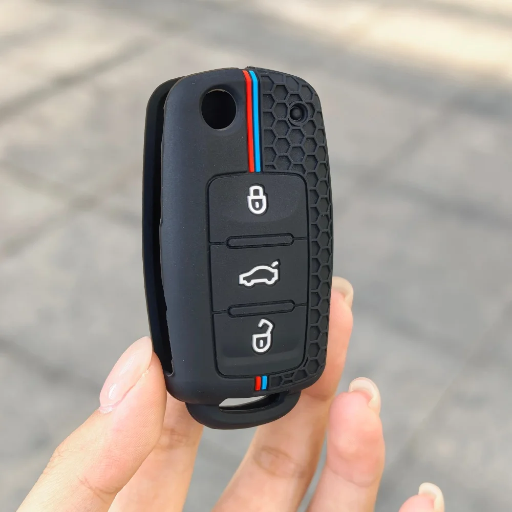 Car Key Case Cover for VW Polo Jetta Tiguan Passat Golf Beetle Scirocco for Skoda Octavia Fabia Seat Ibiza Leon Auto Accessaries