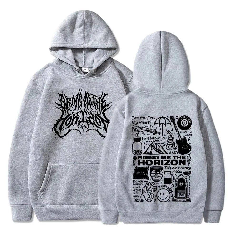 BMTH BringMe TheHorizon Merch Felpe con cappuccio Heavy Metal Rock Band Felpe oversize Uomo Donna Abbigliamento Casual Giacche vintage Cappotto