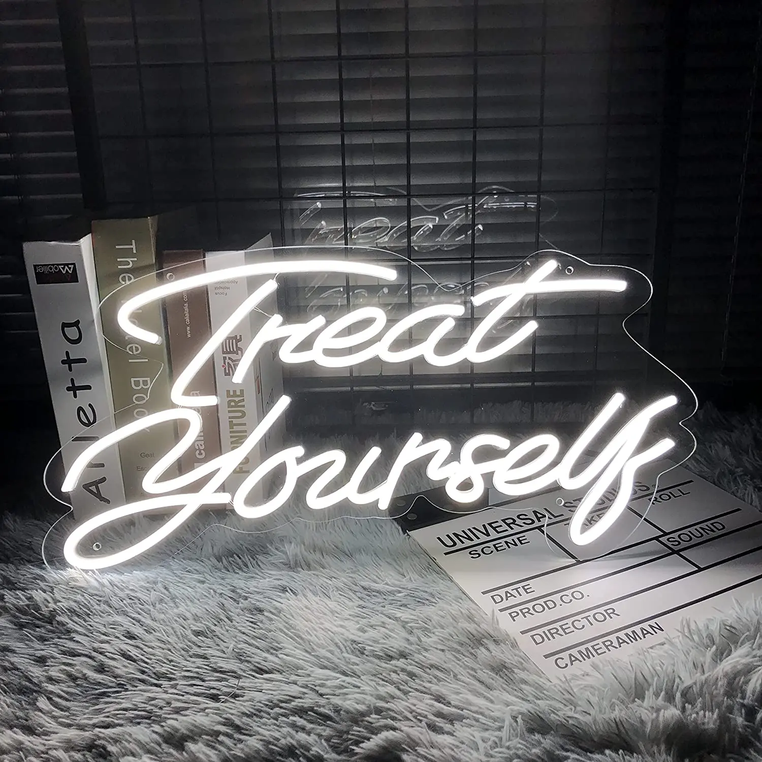 Wanxing Treat Yourself  Neon Lights Aesthetic Room Bedroom Party Shop Wedding Home Custom Signs Vibe Arcade Art Wall Decoration