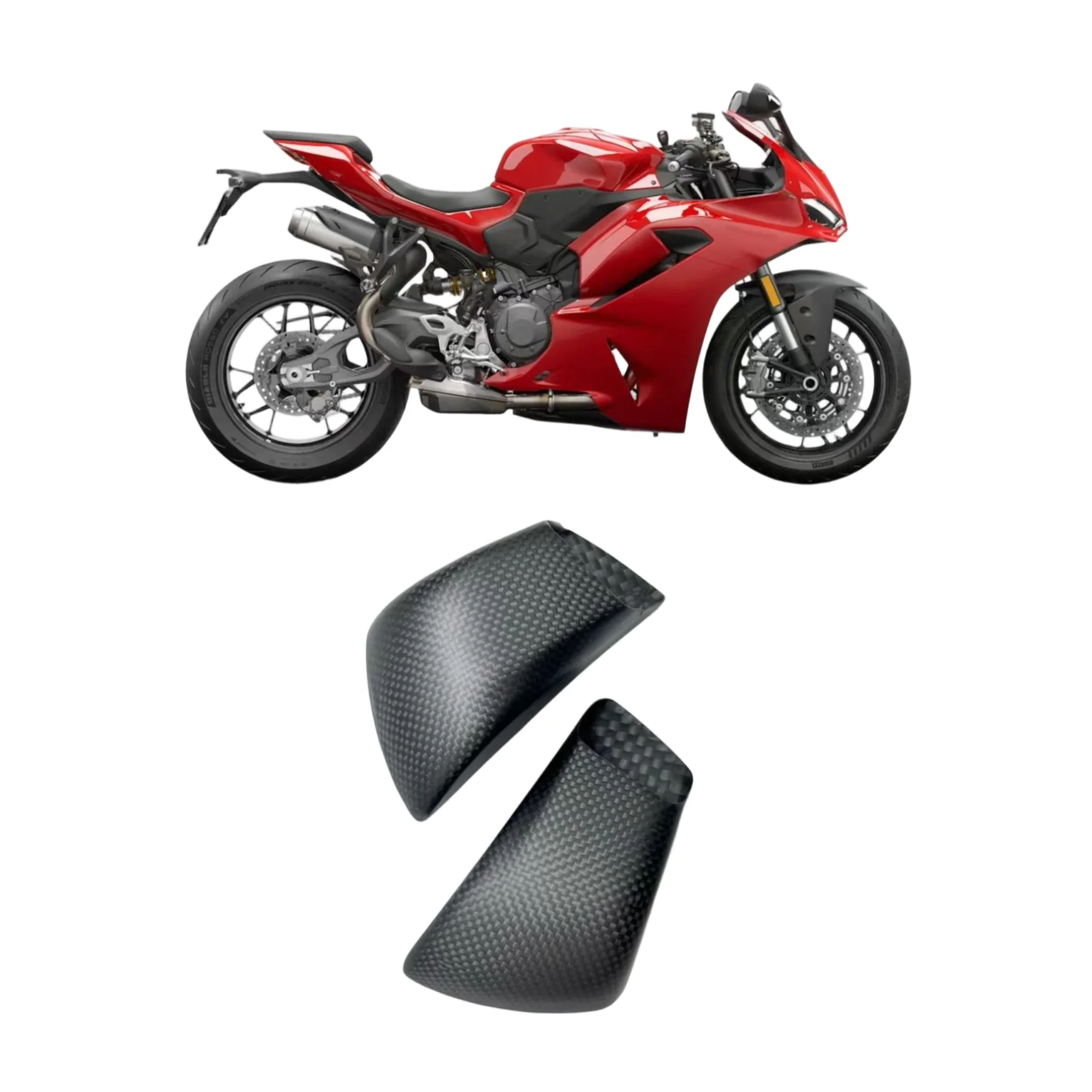

Защита тормозных суппортов и радиаторов из карбона, совместимая с Panigale V2, 899, 959, 1199, 1299, Hyper 950, Multistrada V4