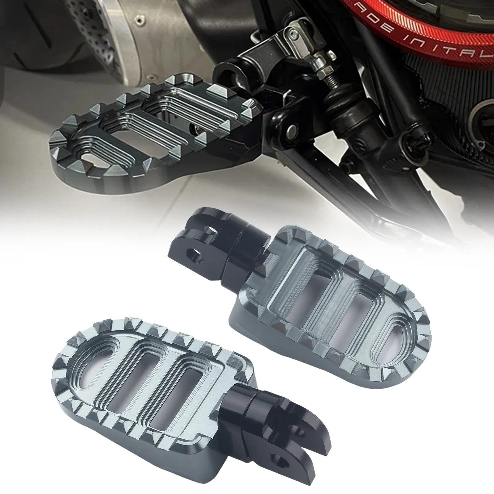 Motorcycle Front Footrests Foot Peg fit for HONDA MSX125 /GROM125 2014-2023 Grey Black