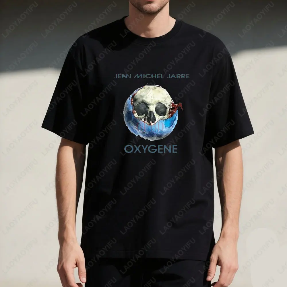 JEAN MICHEL JARRE Oxygene Fan Merchandise Camiseta de manga curta com gola redonda casual elegante e confortável para homens e mulheres