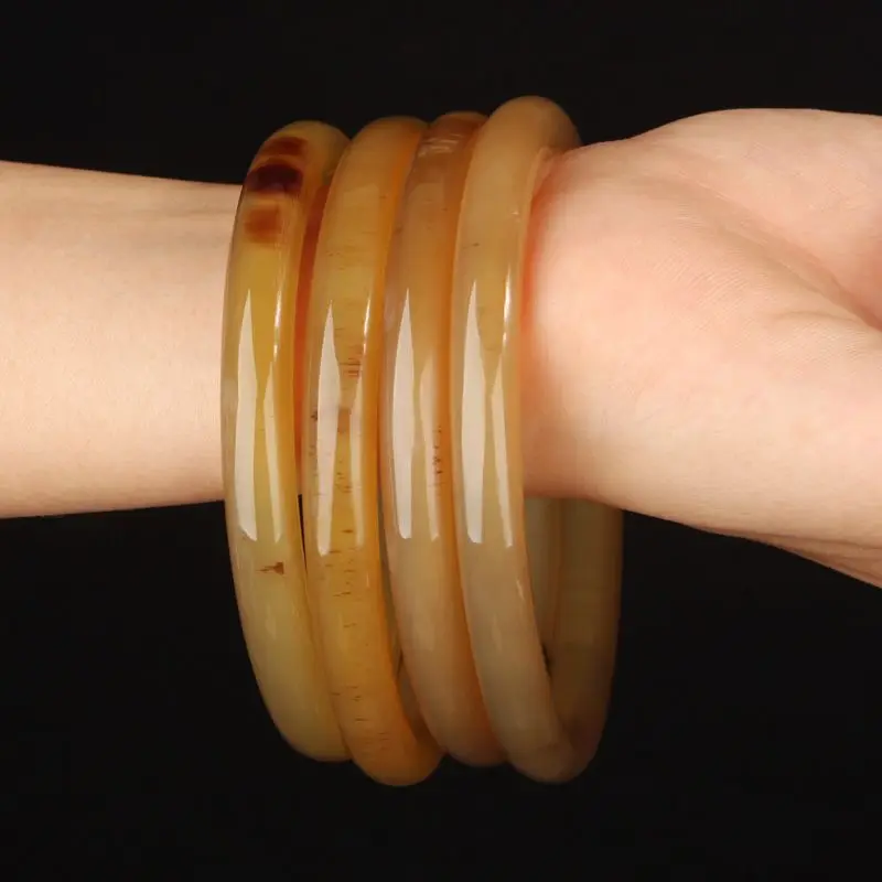 

Yak horn cooling blood and health maintenance, authentic natural Tibetan bracelet for couples, women's wristband wi