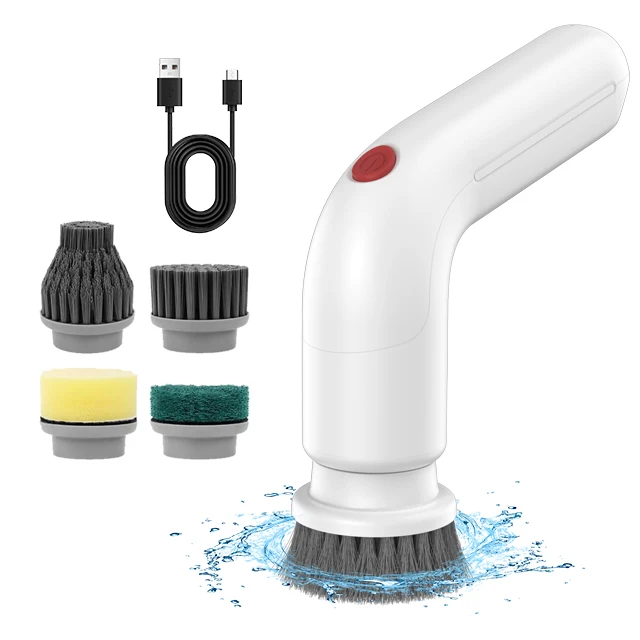 Electric cleaning brush 4-in-1 with multiple functions long handle cleaning brush clean the kitchen, bathroom, brush shoes