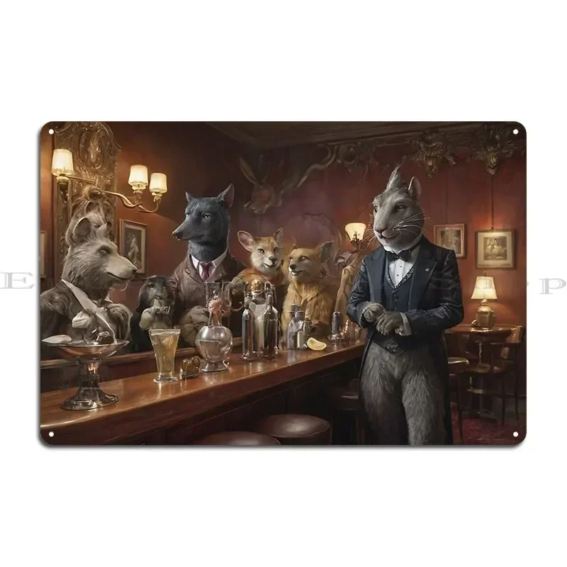 The Anthro Speakeasy Metal Sign Kitchen Plaques Cave Living Room Personalized Tin Sign Poster