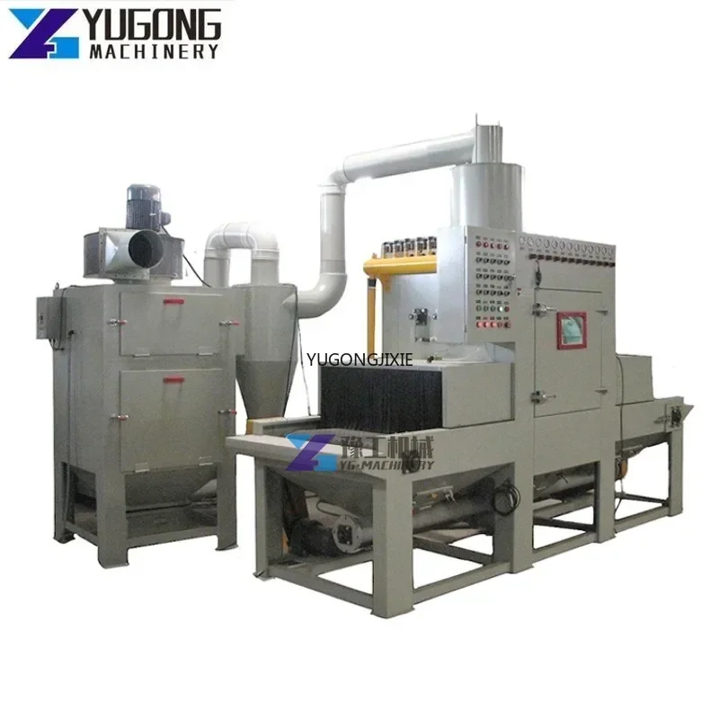 Aluminum Profile Derusting Conveyor Type Automatic Sandblasting Machine