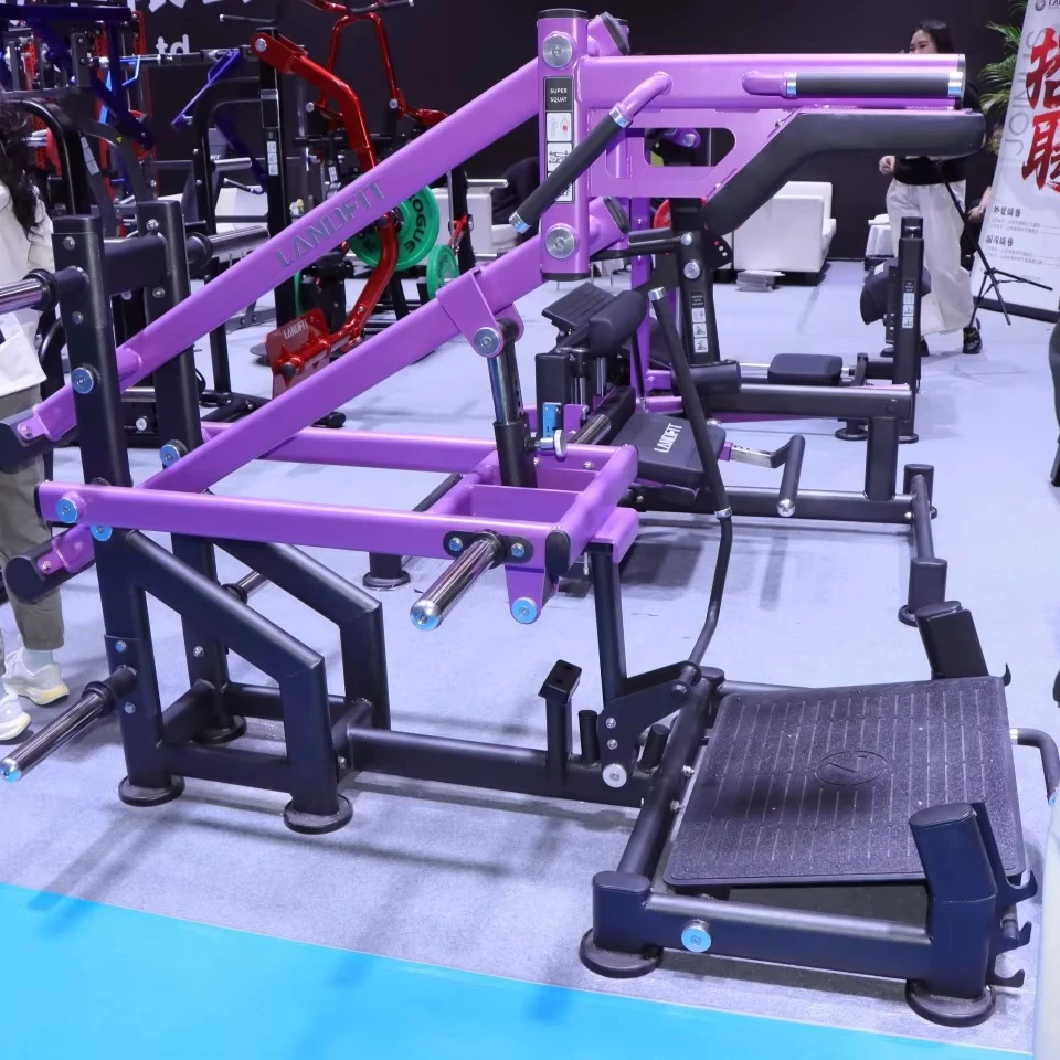 

Exhibition New Super Squat Customizable Logo High Quality Gym Equipment Colorful Strength Plate Loaded Equipment