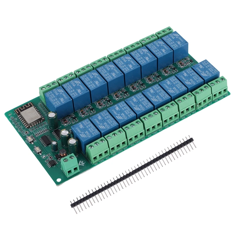 

ESP8266 WIFI 16 Channel Relay Module ESP-12F Development Board Power, 16 Way Relay Module, Supply Mode 12V