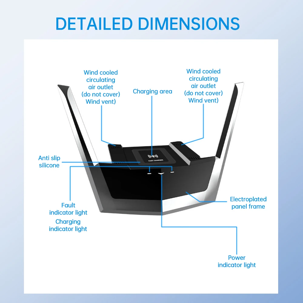 Car Wireless Charger for Cadillac XT4 XT5 XT6 - Auto Accessories Compatible with Chevrolet Equinox Buick Envision Enclave view 4