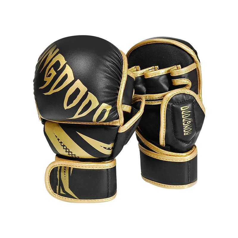 

Professional MMA Half Finger Kick-Boxing Gloves Men Women PU Karate Muay Thai Guantes De Boxeo Training Adults Kids Equipment